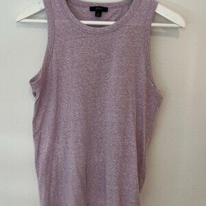 J.Crew Heathered Purple Vintage Cotton Knot-Back Tank Top